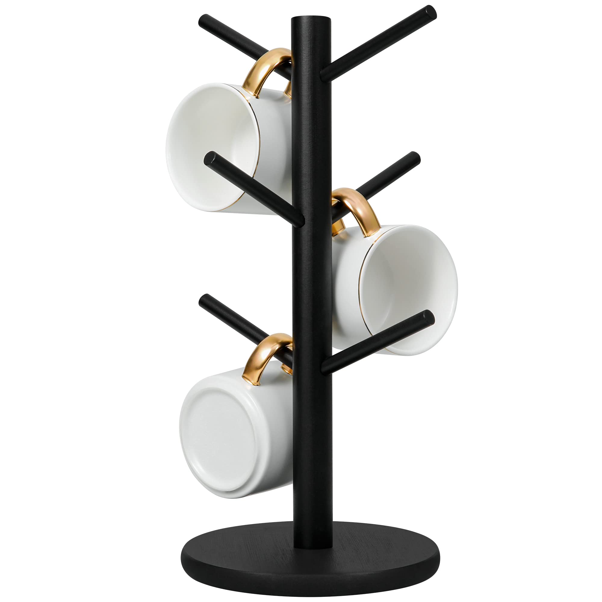 MyLifeUNIT Mug Holder Tree, Coffee Cup Holder with 6 Hooks (Brown)