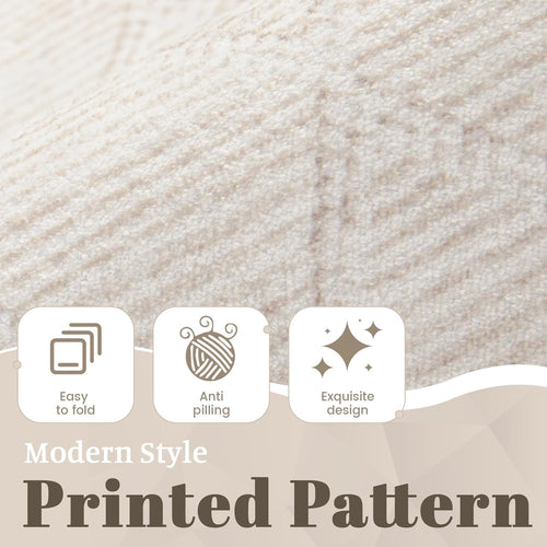 8x10 Area Rug Living Room: Washable Boho Geometric Moroccan Rug Neutral Modern Farmhouse Indoor Soft Non Slip Ultra Thin Large Printed Pattern Carpet for Bedroom Home Office (Beige, 8'x10')