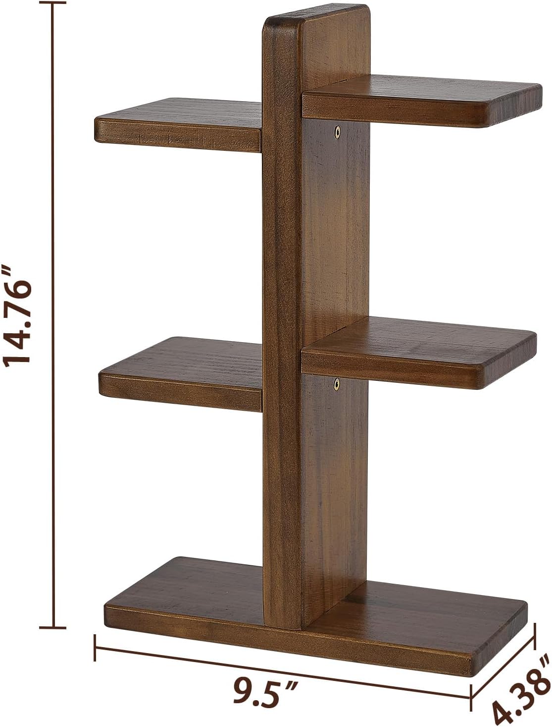 Coffee Mug Display Shelf, Wooden Cup Holder for Kitchen Counter Bar Accessory & Kitchen Organizer Mug Rack Countertop Holds 6 Mugs