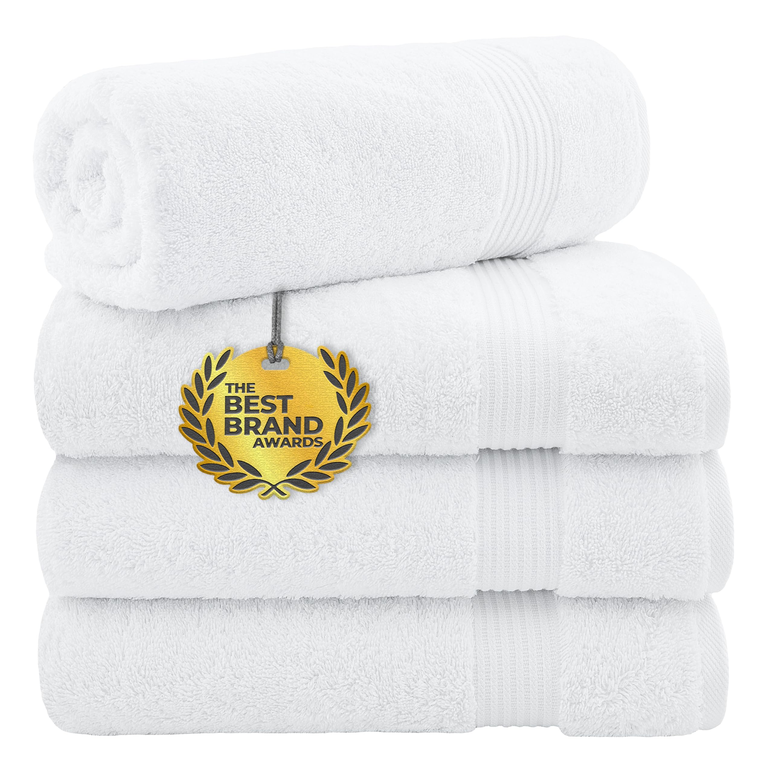 Cotton Paradise 6 Piece Towel Set, 100% Cotton Soft Absorbent Turkish Towels for Bathroom, 2 Bath Towels 2 Hand Towels 2 Washcloths, Beige Towel Set