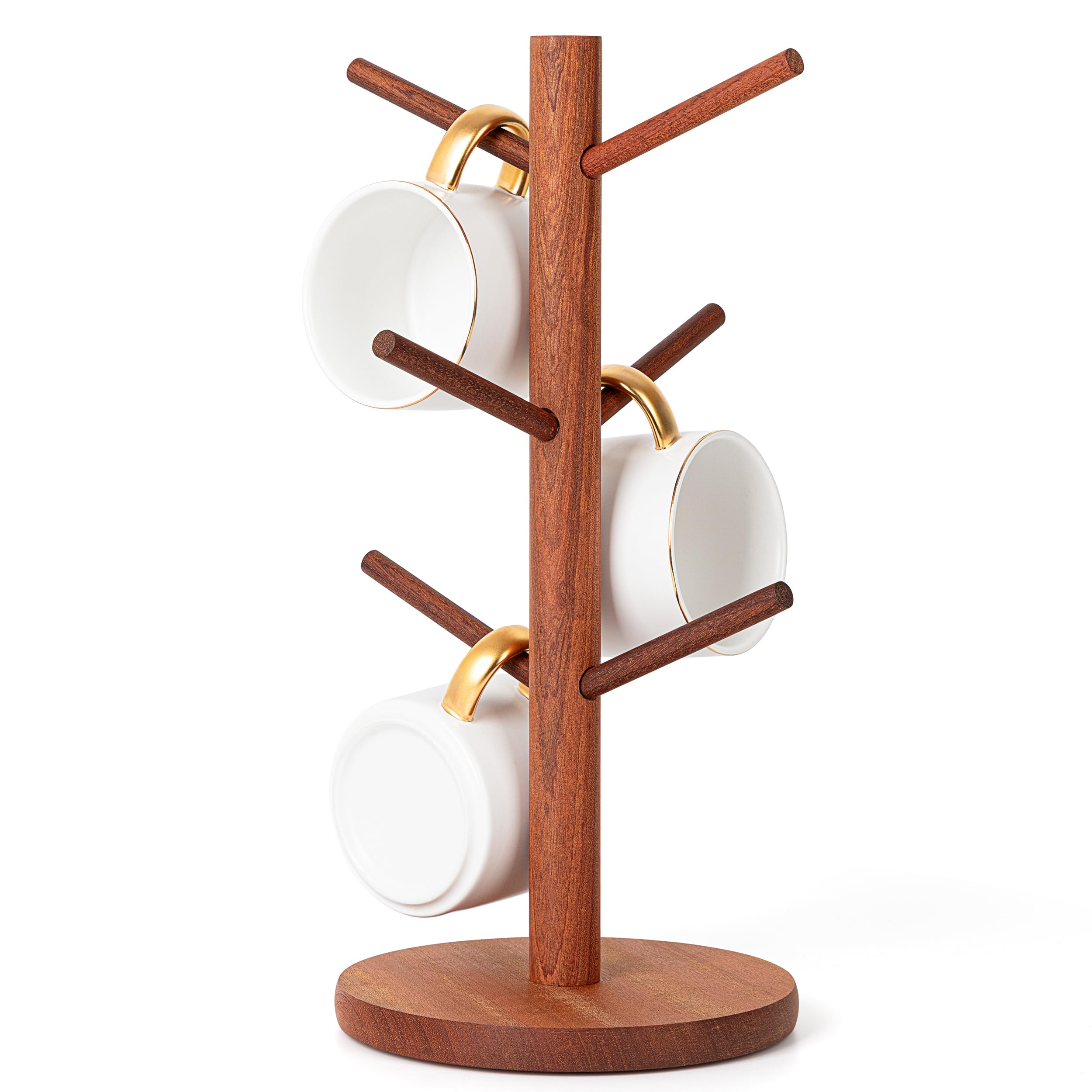 MyLifeUNIT Mug Holder Tree, Coffee Cup Holder with 6 Hooks (Brown)