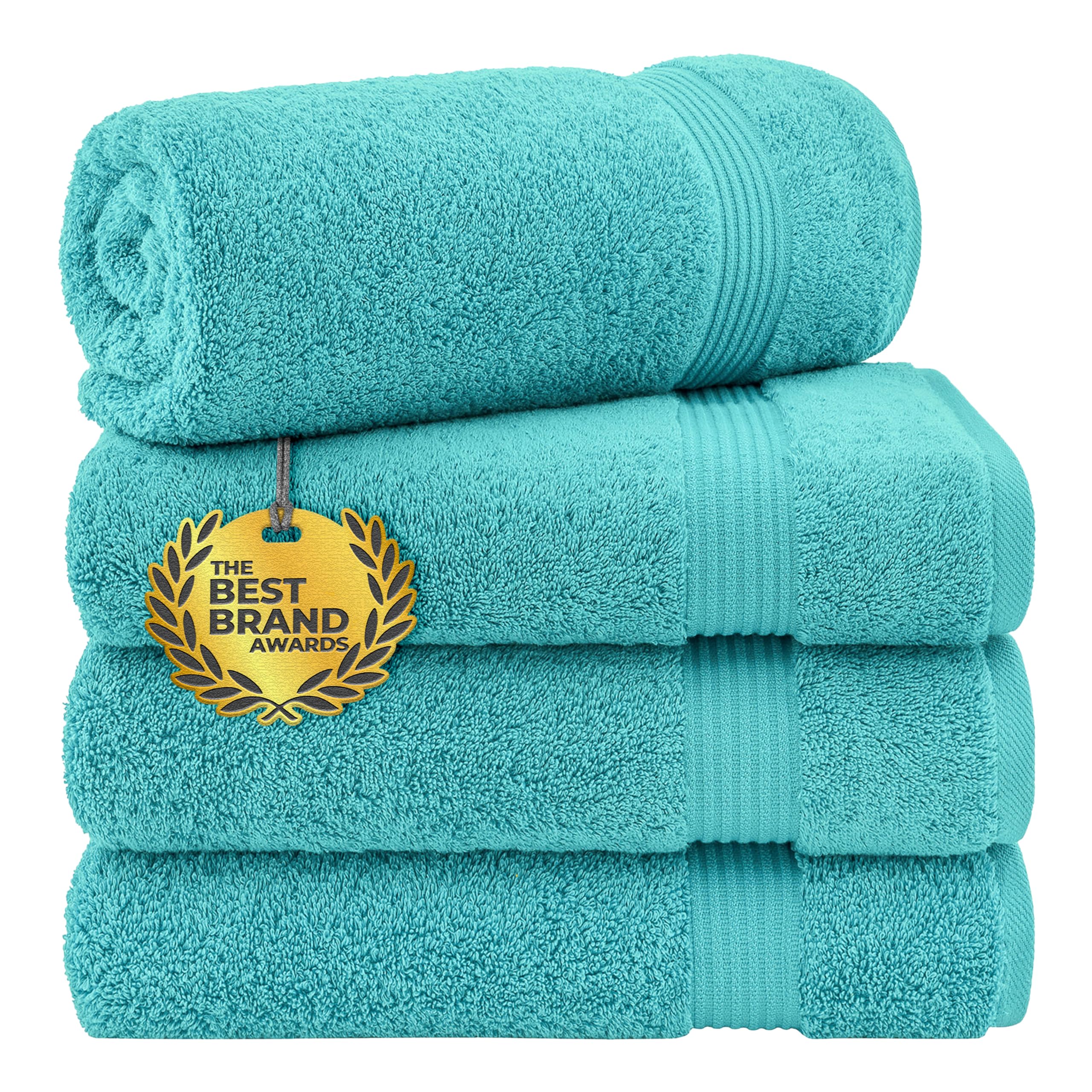 Cotton Paradise 6 Piece Towel Set, 100% Cotton Soft Absorbent Turkish Towels for Bathroom, 2 Bath Towels 2 Hand Towels 2 Washcloths, Beige Towel Set