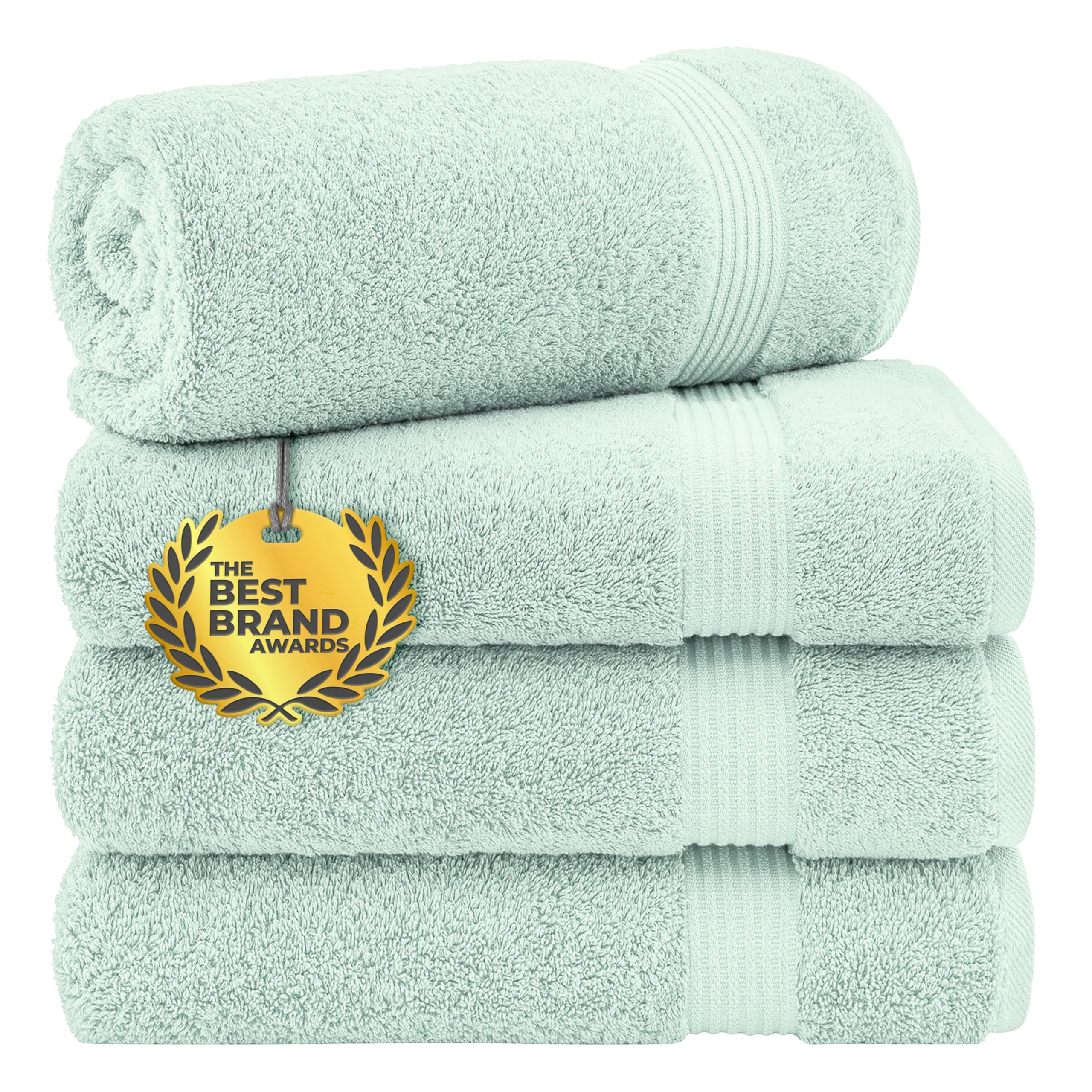 Cotton Paradise 6 Piece Towel Set, 100% Cotton Soft Absorbent Turkish Towels for Bathroom, 2 Bath Towels 2 Hand Towels 2 Washcloths, Beige Towel Set