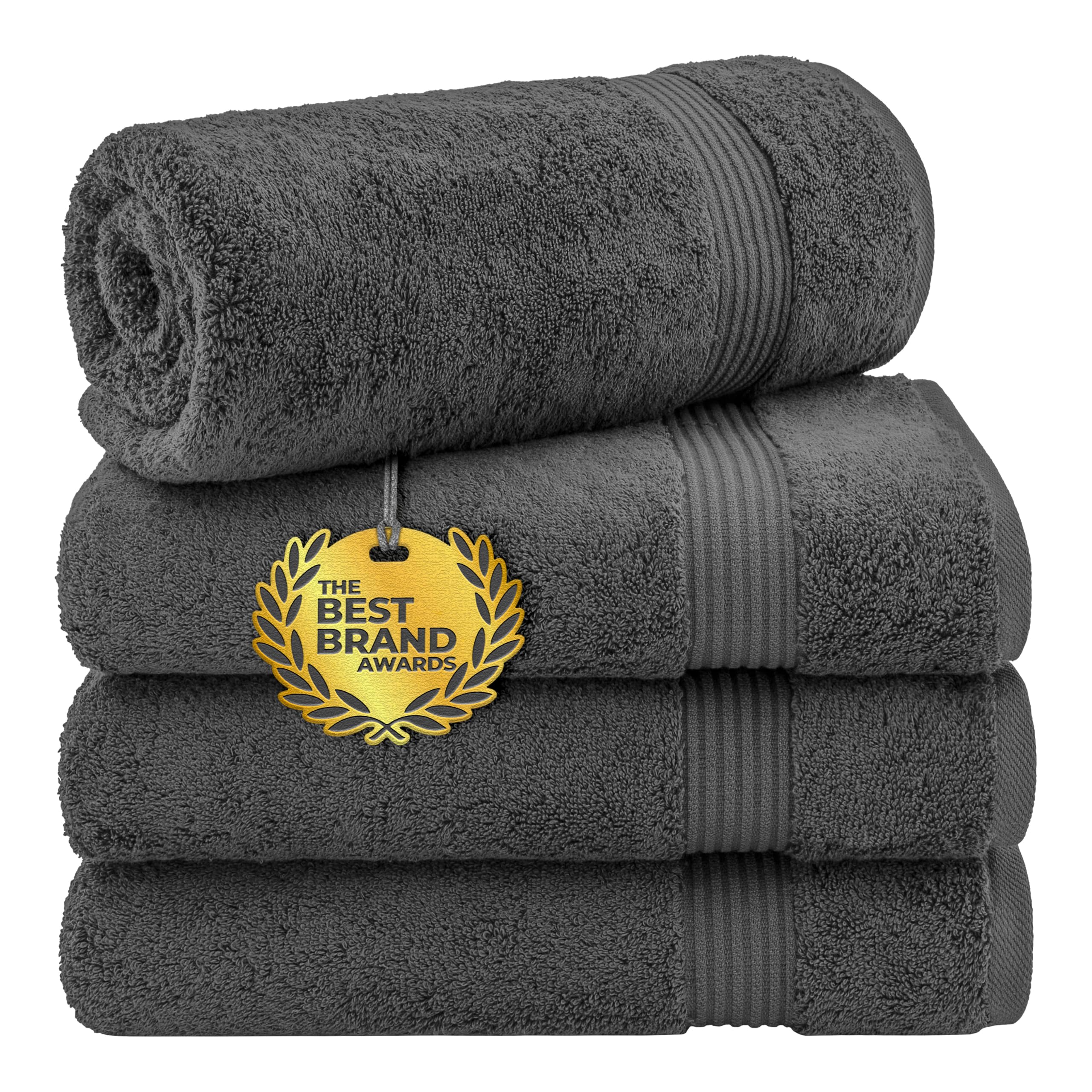 Cotton Paradise 6 Piece Towel Set, 100% Cotton Soft Absorbent Turkish Towels for Bathroom, 2 Bath Towels 2 Hand Towels 2 Washcloths, Beige Towel Set