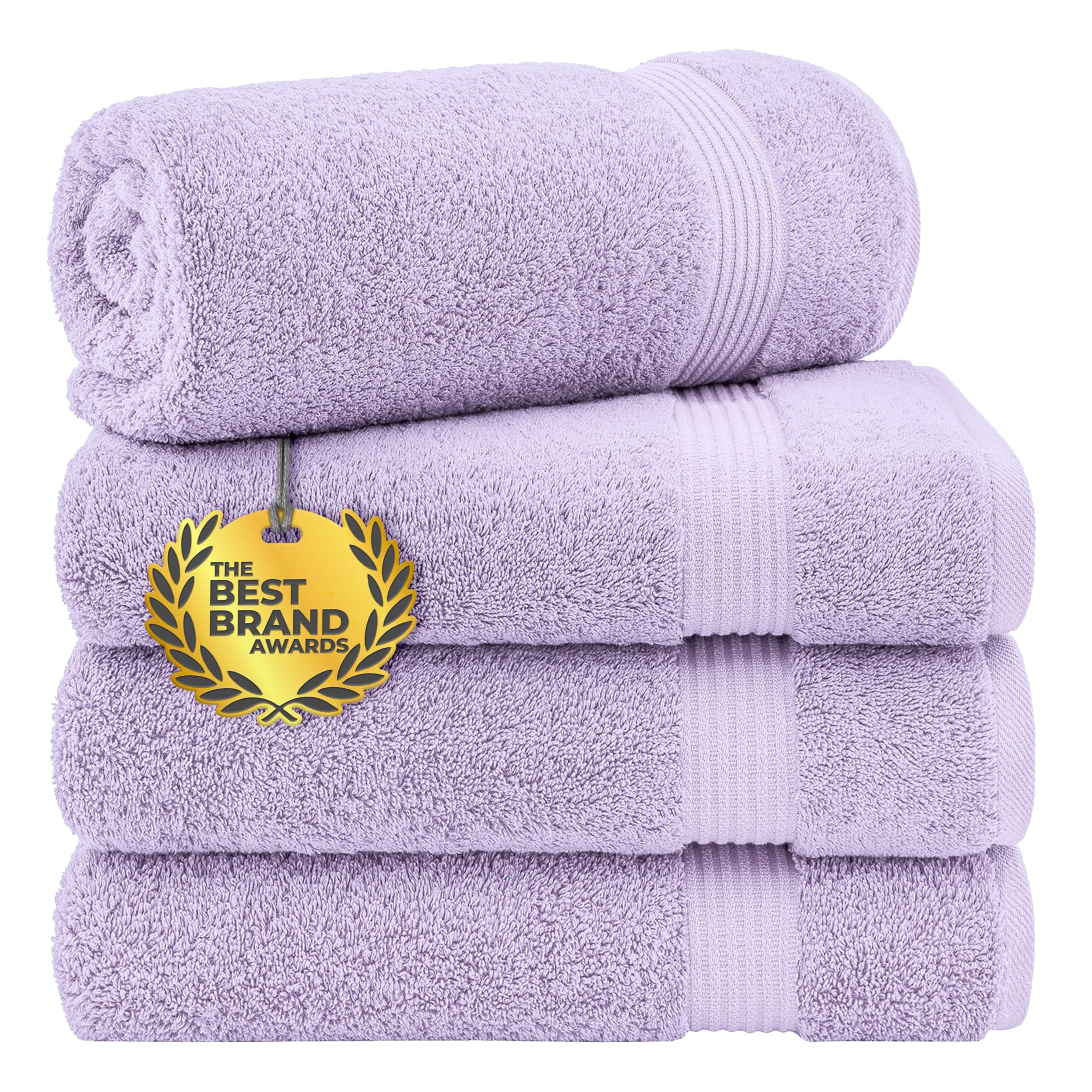 Cotton Paradise 6 Piece Towel Set, 100% Cotton Soft Absorbent Turkish Towels for Bathroom, 2 Bath Towels 2 Hand Towels 2 Washcloths, Beige Towel Set