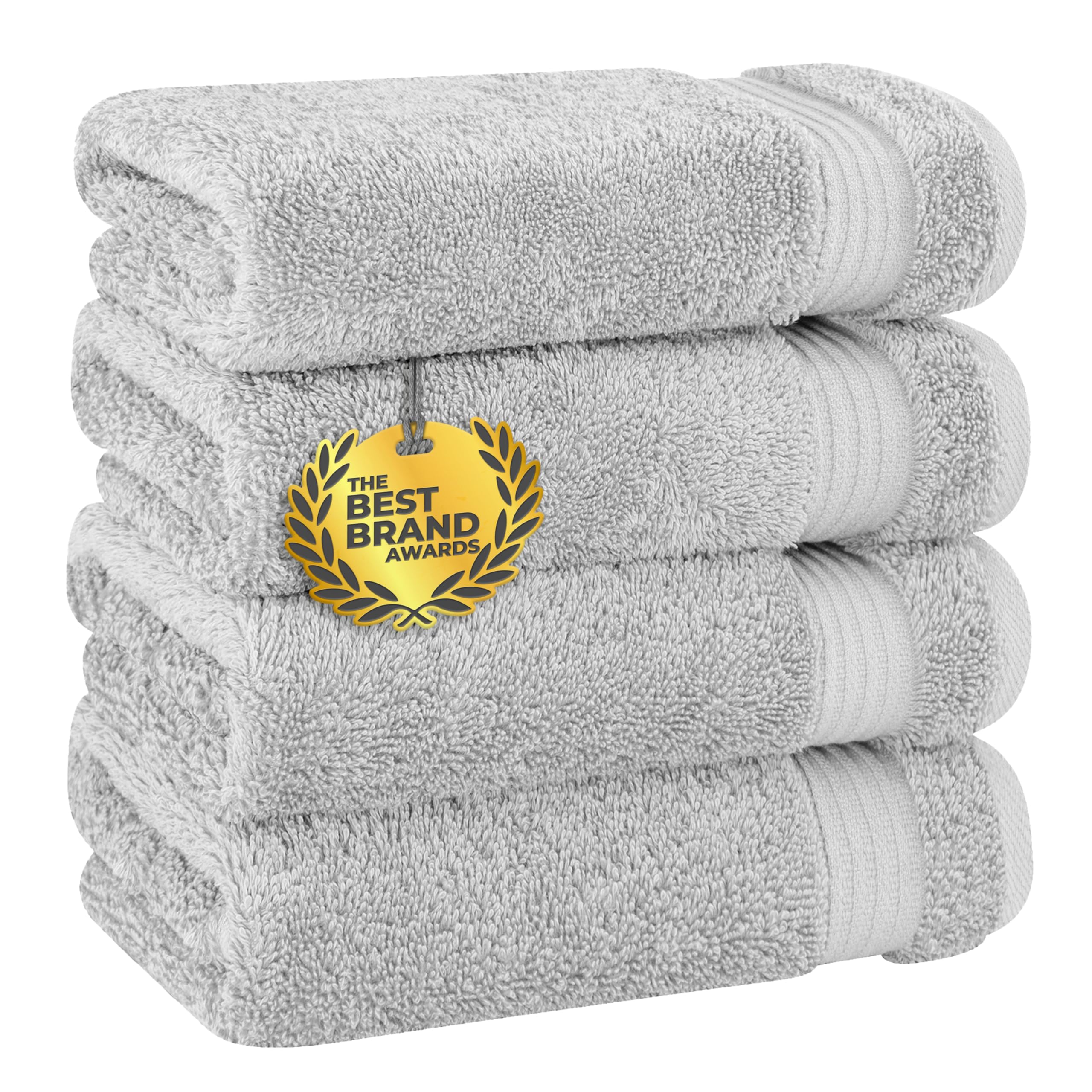 Cotton Paradise 6 Piece Towel Set, 100% Cotton Soft Absorbent Turkish Towels for Bathroom, 2 Bath Towels 2 Hand Towels 2 Washcloths, Beige Towel Set
