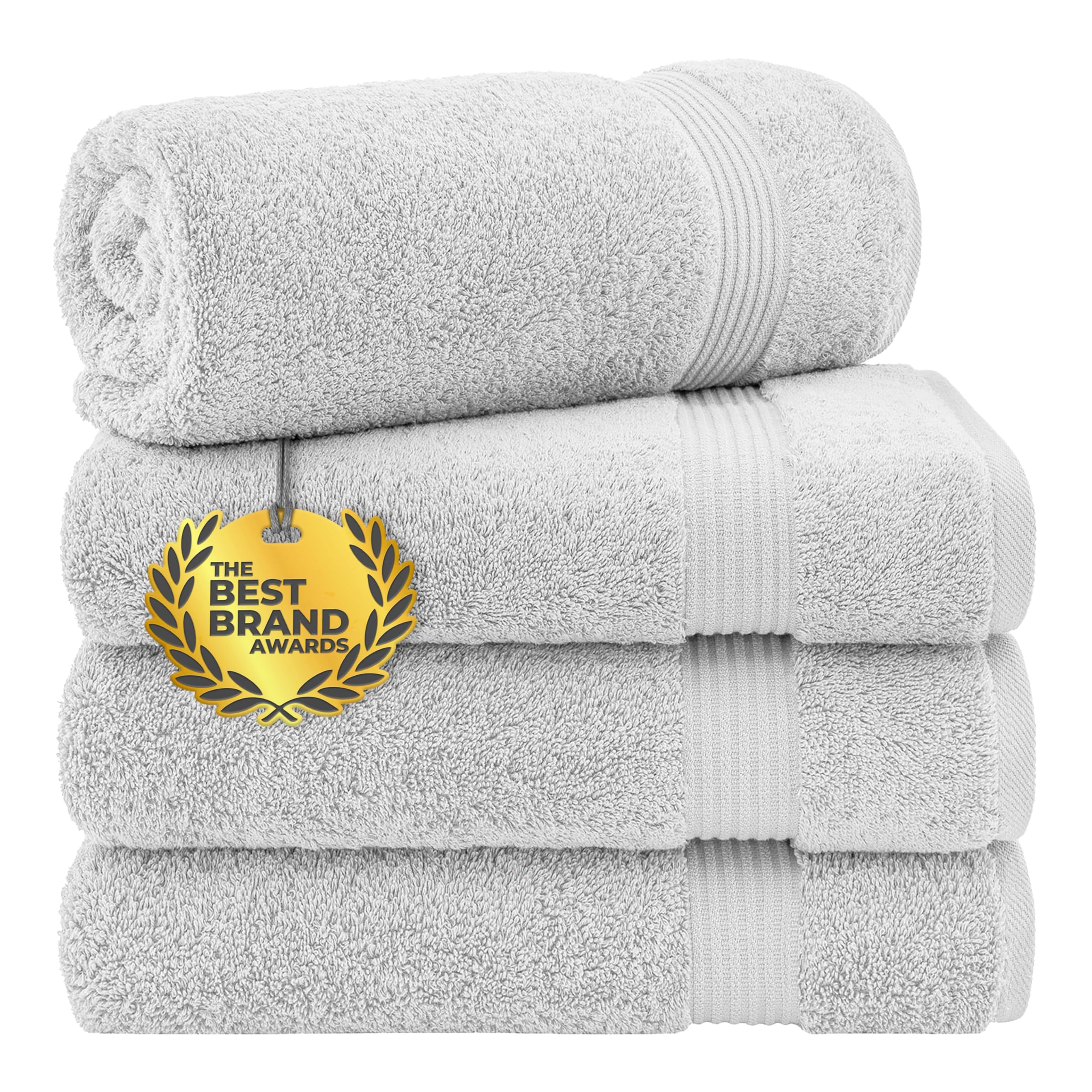 Cotton Paradise 6 Piece Towel Set, 100% Cotton Soft Absorbent Turkish Towels for Bathroom, 2 Bath Towels 2 Hand Towels 2 Washcloths, Beige Towel Set