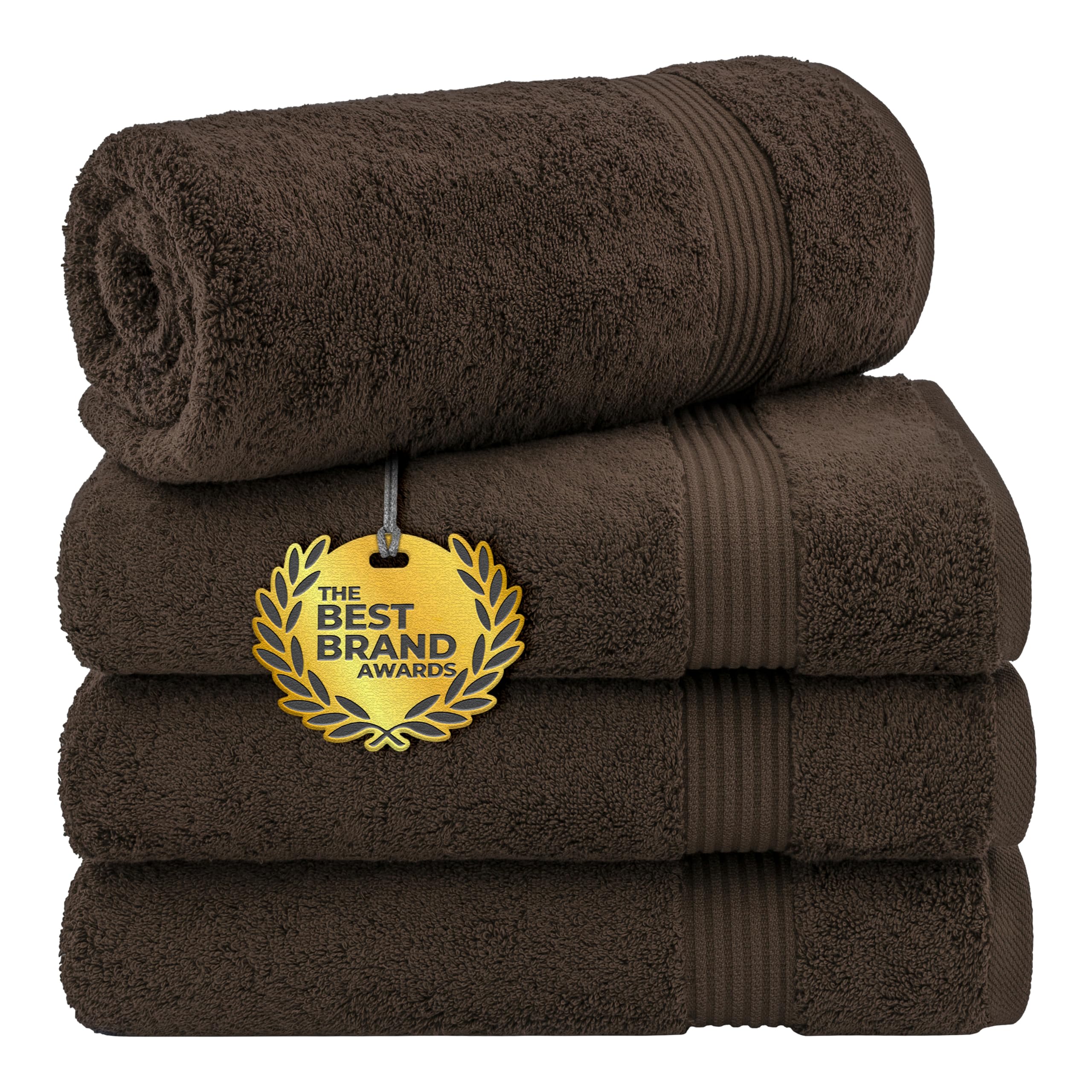 Cotton Paradise 6 Piece Towel Set, 100% Cotton Soft Absorbent Turkish Towels for Bathroom, 2 Bath Towels 2 Hand Towels 2 Washcloths, Beige Towel Set