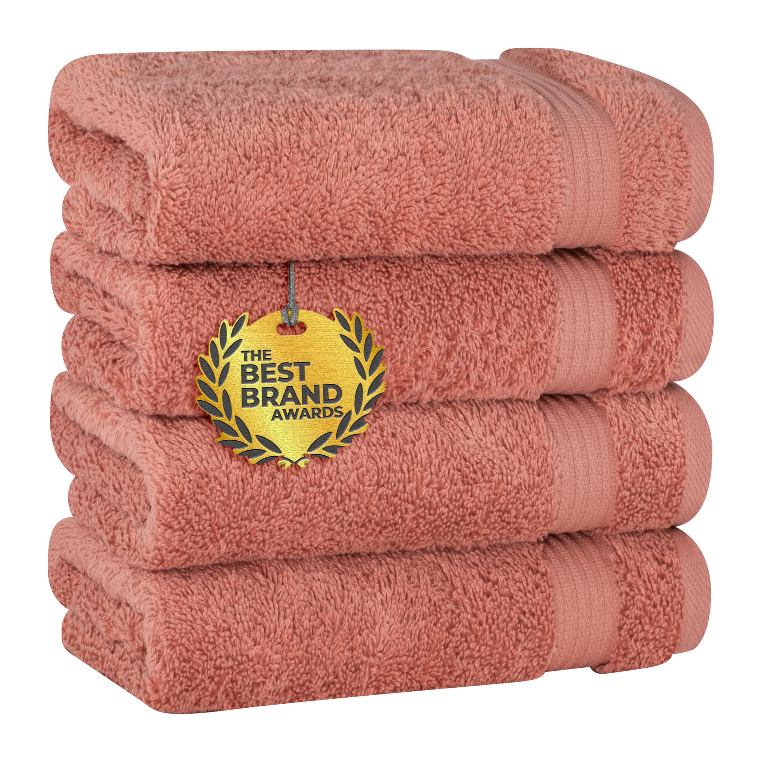 Cotton Paradise 6 Piece Towel Set, 100% Cotton Soft Absorbent Turkish Towels for Bathroom, 2 Bath Towels 2 Hand Towels 2 Washcloths, Beige Towel Set