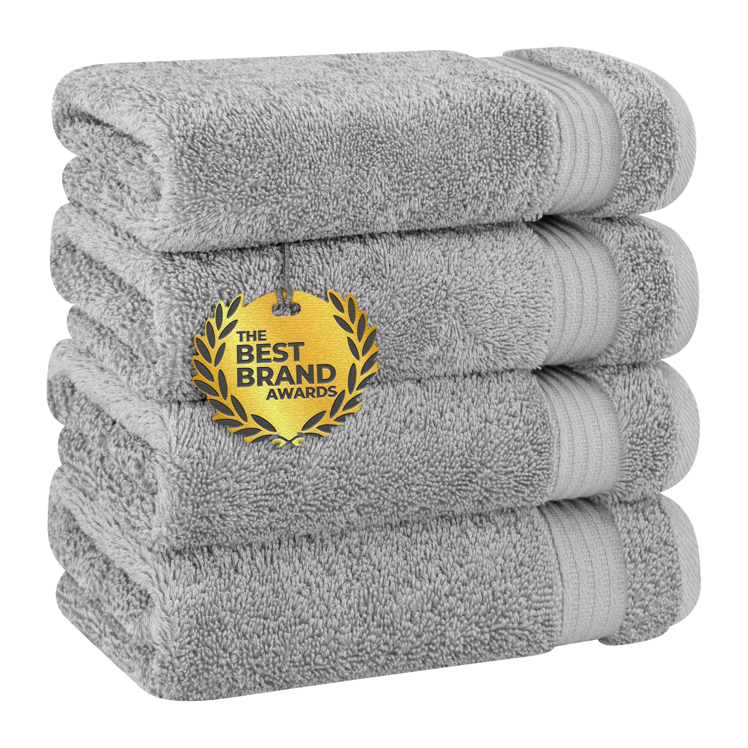 Cotton Paradise 6 Piece Towel Set, 100% Cotton Soft Absorbent Turkish Towels for Bathroom, 2 Bath Towels 2 Hand Towels 2 Washcloths, Beige Towel Set