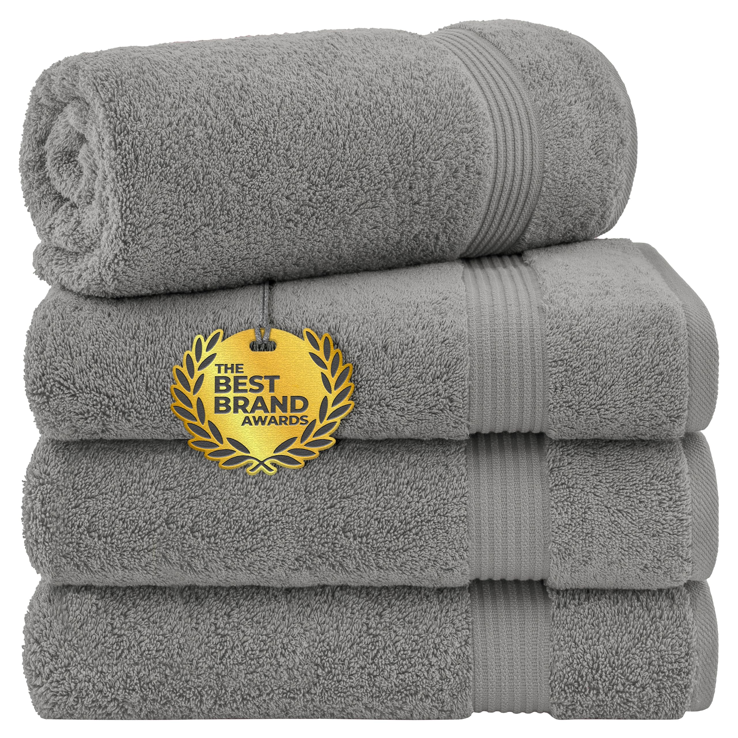 Cotton Paradise 6 Piece Towel Set, 100% Cotton Soft Absorbent Turkish Towels for Bathroom, 2 Bath Towels 2 Hand Towels 2 Washcloths, Beige Towel Set